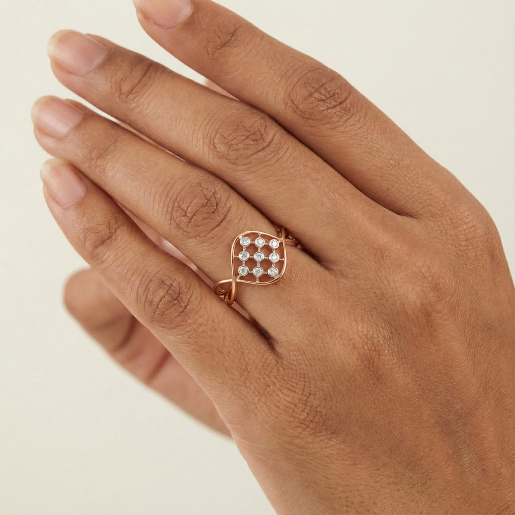 Royal Mesh Diamond Ring