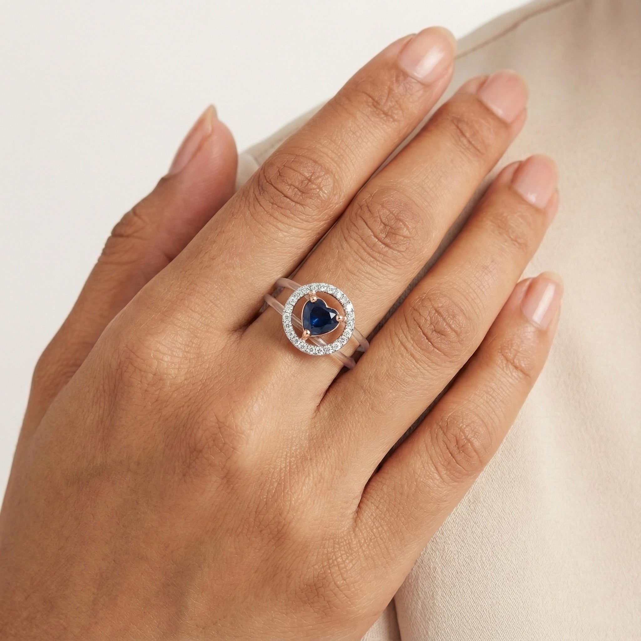 Midnight Orbit Blue Stone Ring