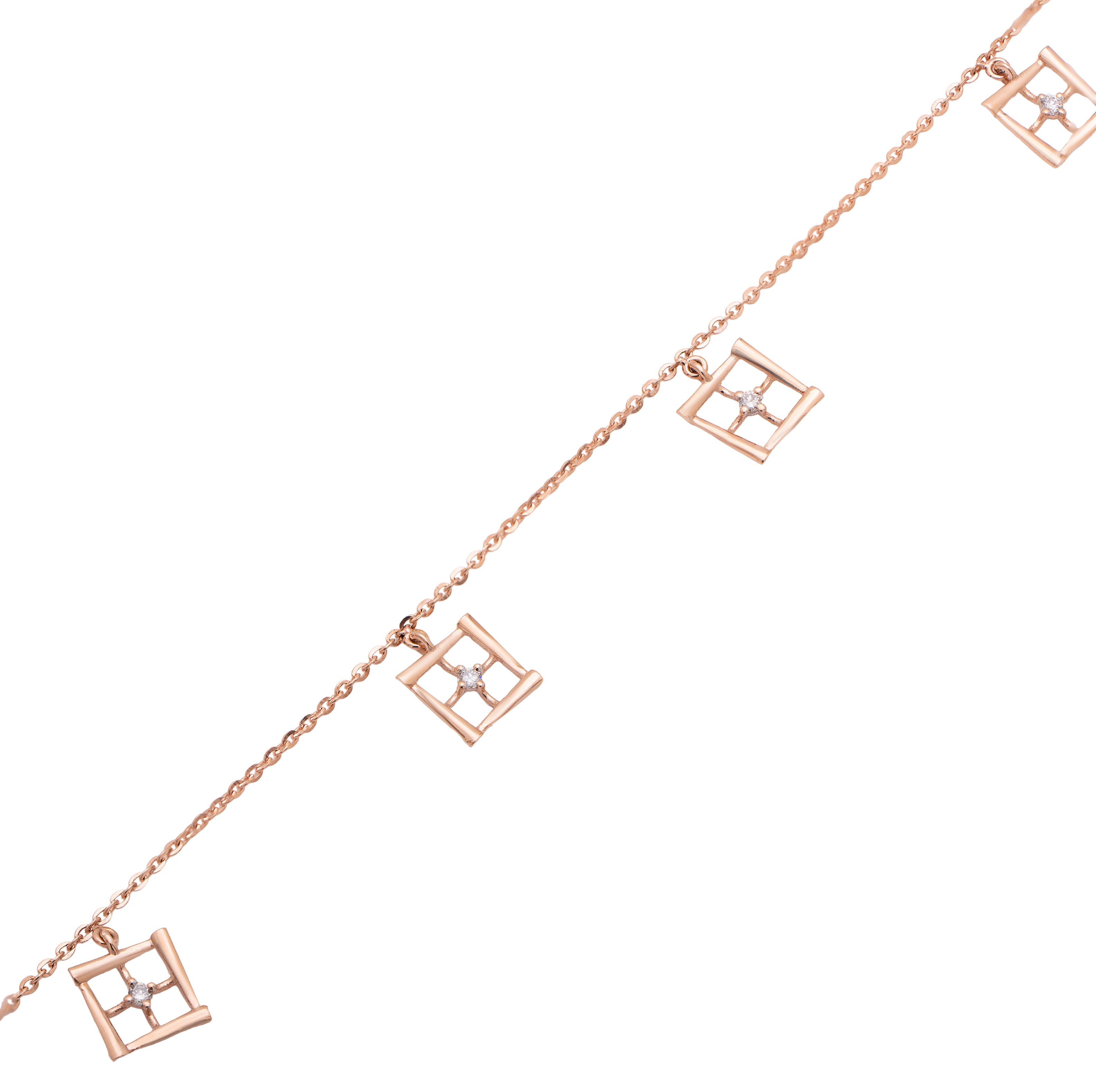 Prism Trail Diamond Bracelet – front studio view