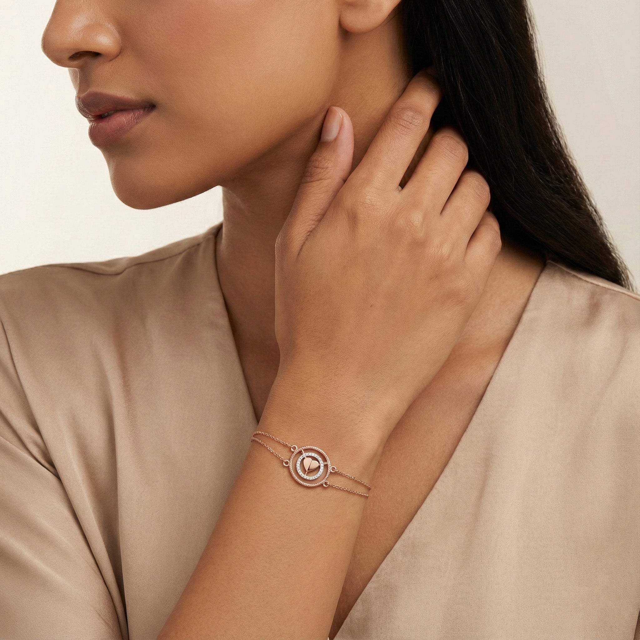 Celestial Compass Diamond Bracelet – studio view 3