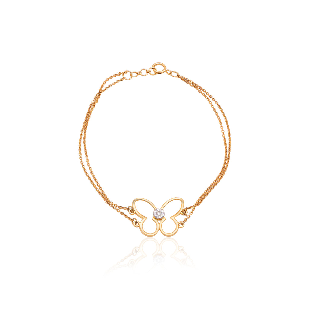 Butterfly Whisper Diamond Bracelet – studio view 2