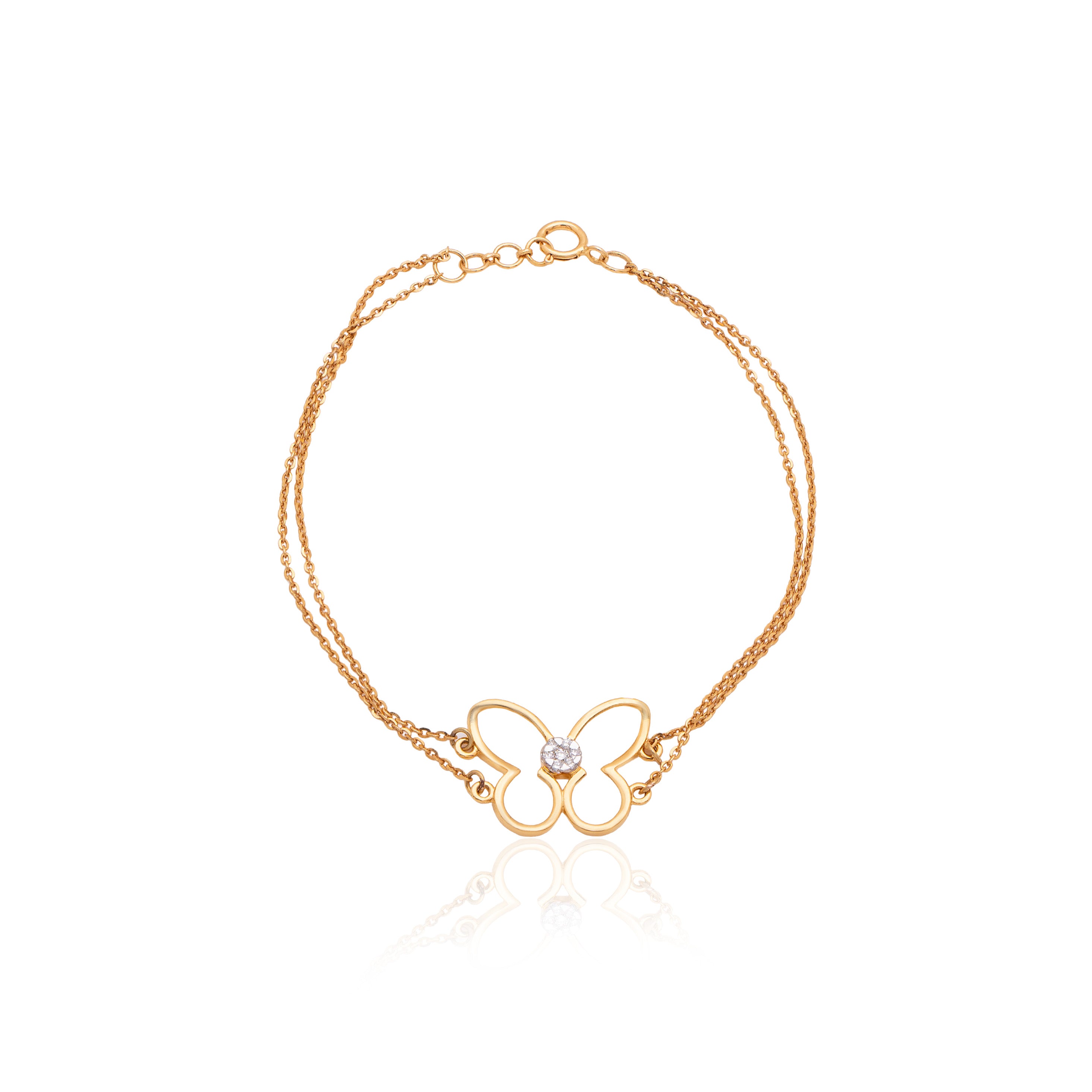 Butterfly Whisper Diamond Bracelet – studio view 2