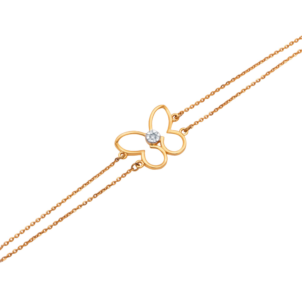 Blossom Link Diamond Bracelet – front studio view