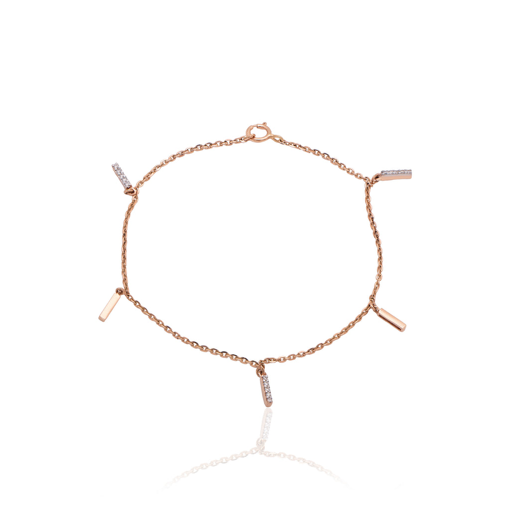 Minimal Spark Diamond Bracelet – alternate studio view