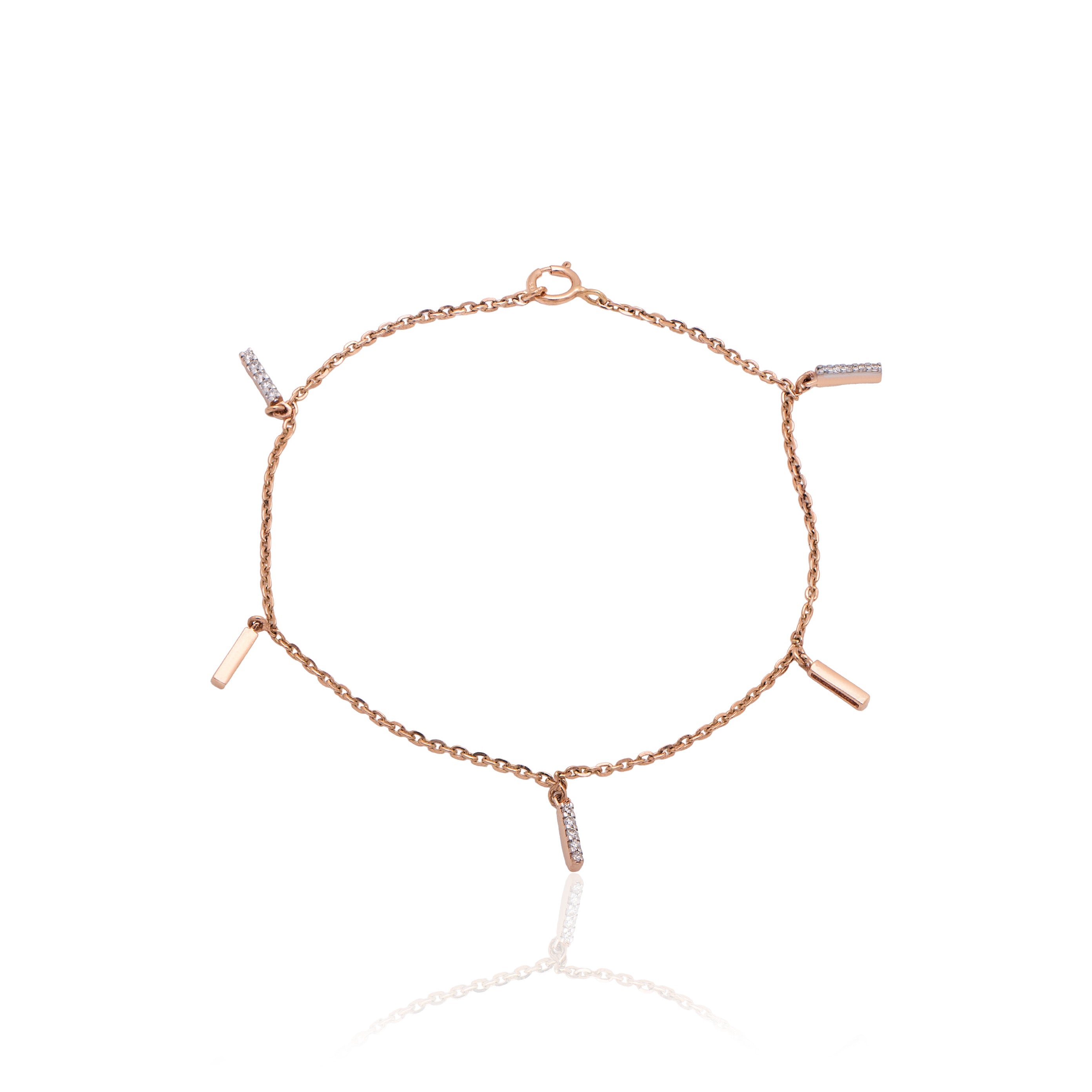 Minimal Spark Diamond Bracelet – alternate studio view