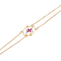 Crimson Bow Frame Diamond Bracelet – studio view 1