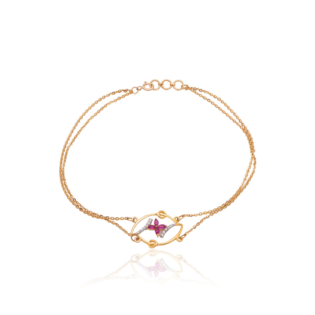 Roseate Bloom Diamond Bracelet – alternate studio view