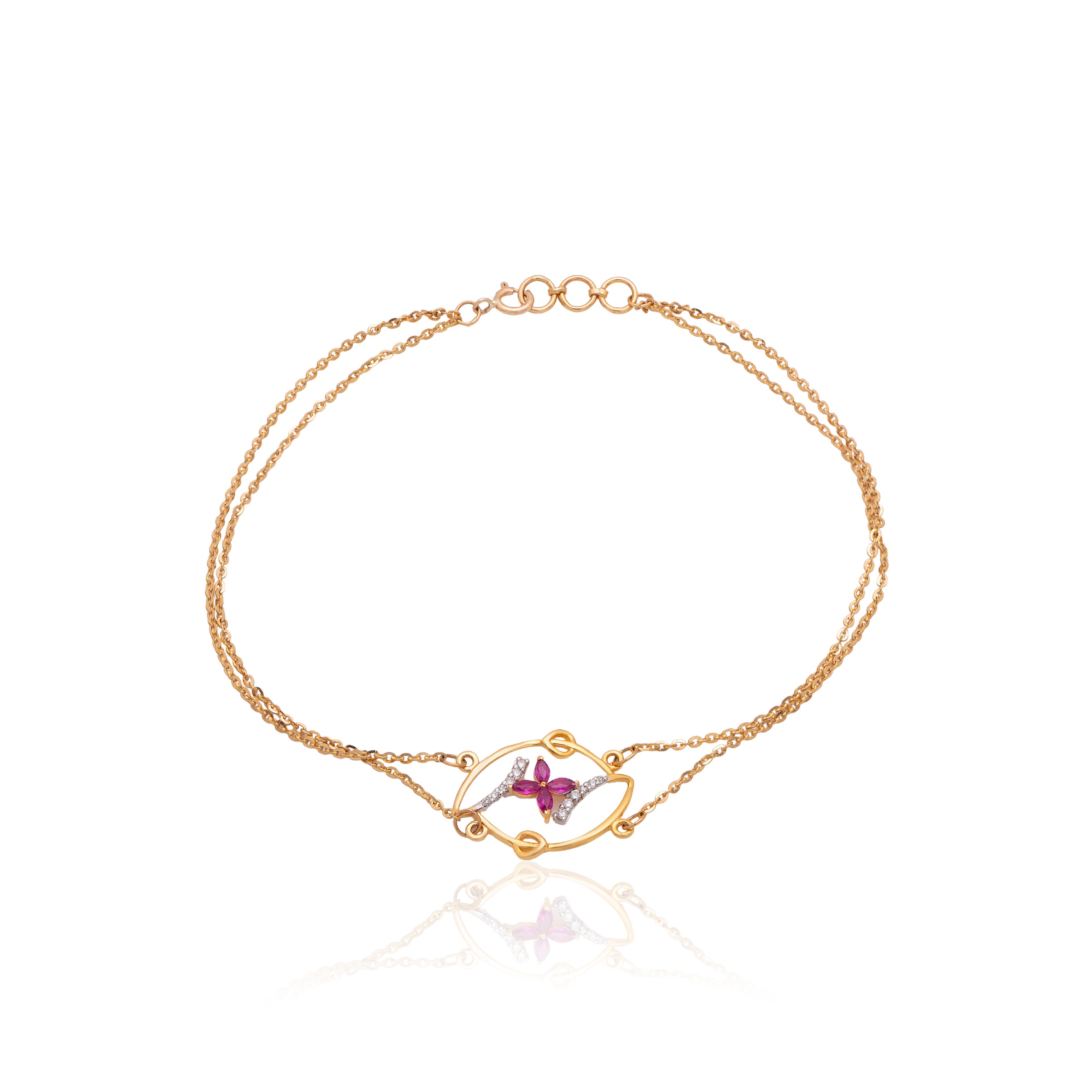 Roseate Bloom Diamond Bracelet – alternate studio view