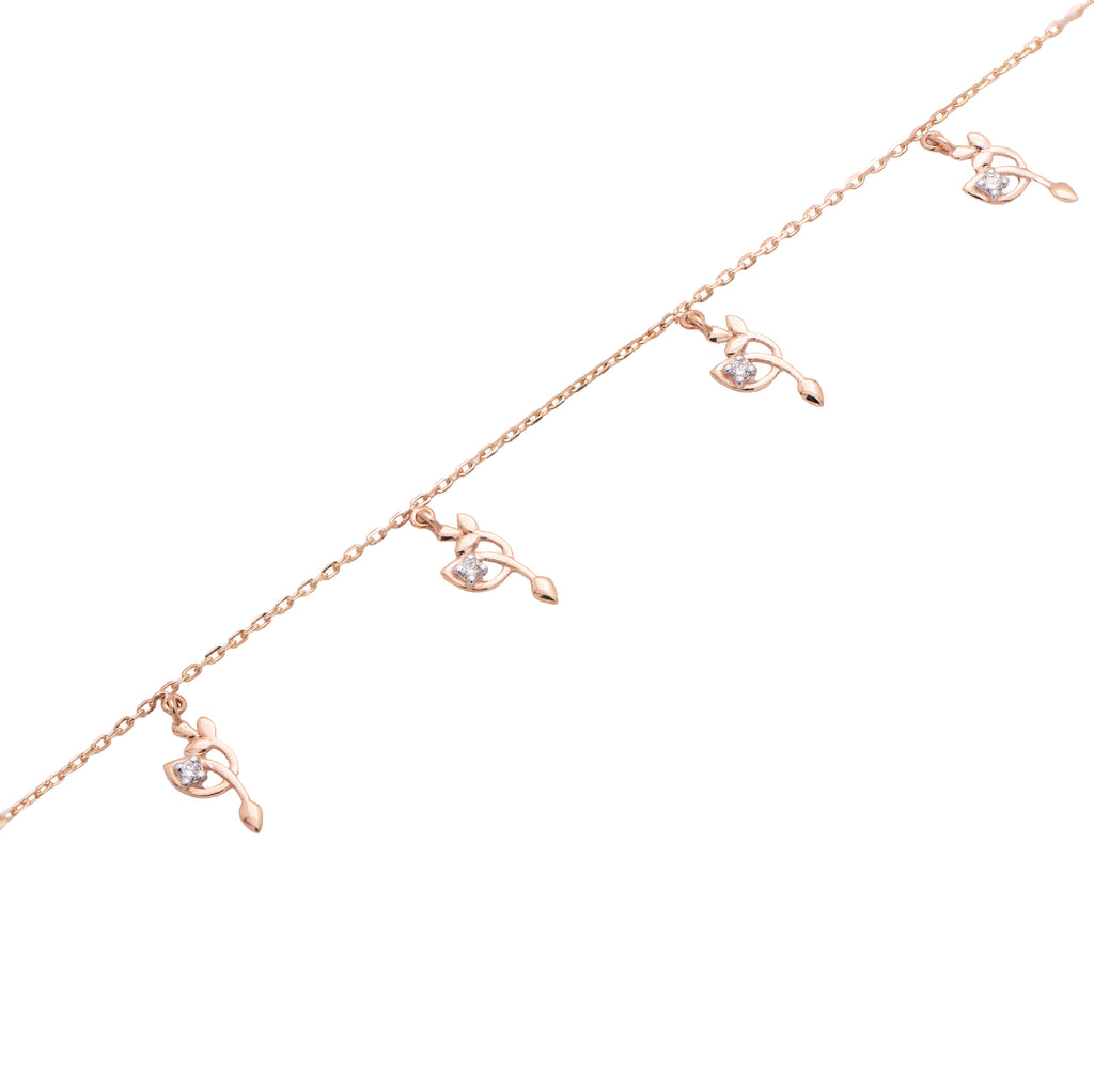 Leaf Trail Diamond Bracelet – front studio view