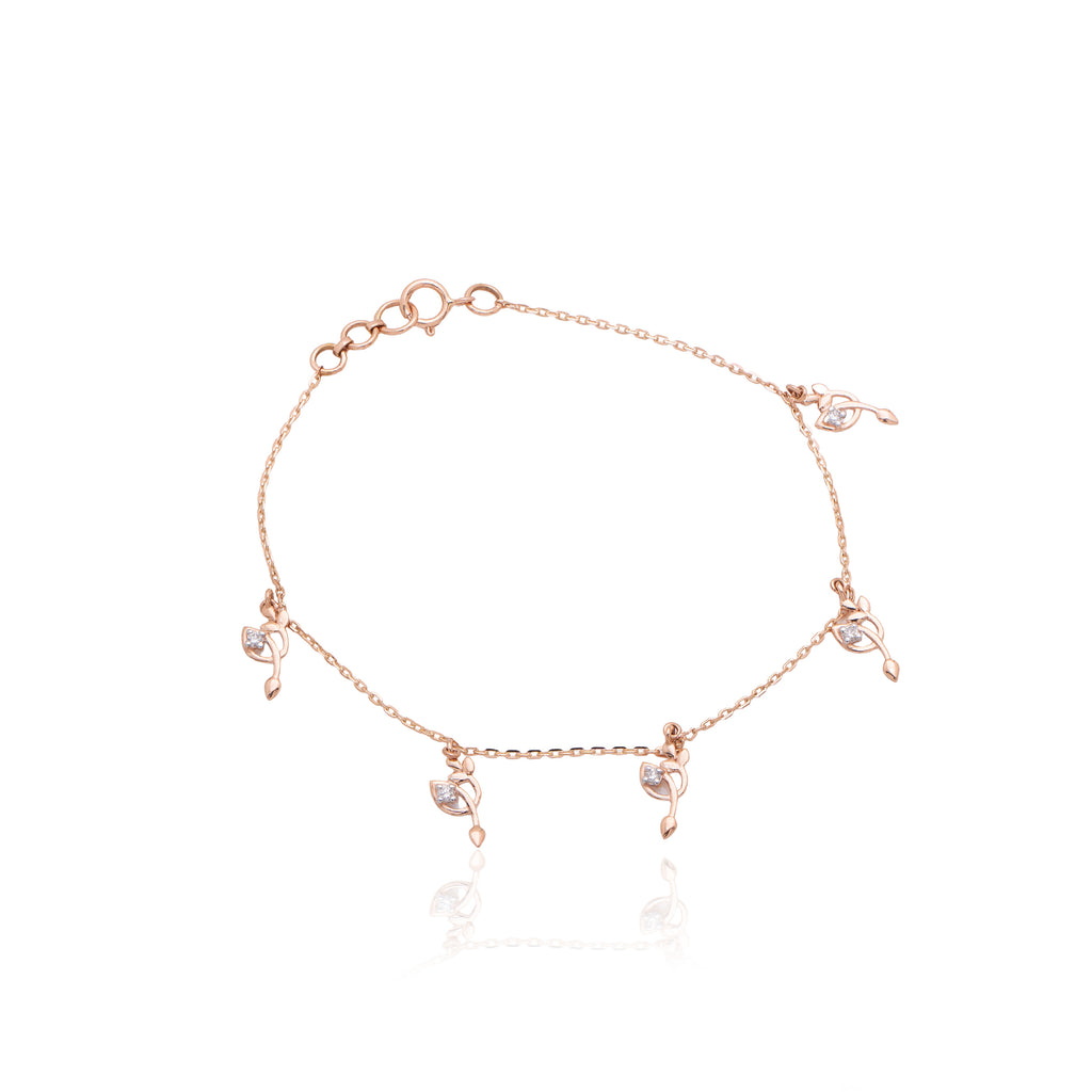 Leaf Trail Diamond Bracelet – alternate studio view