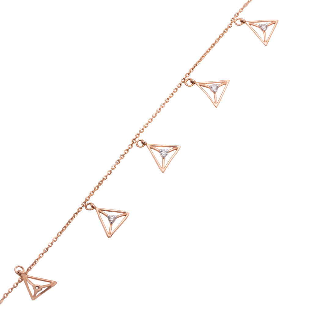 Triangle Trail Diamond Bracelet – front studio view