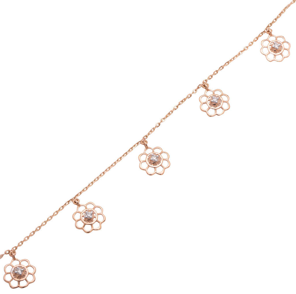 Blossom Trail Diamond Bracelet – front studio view