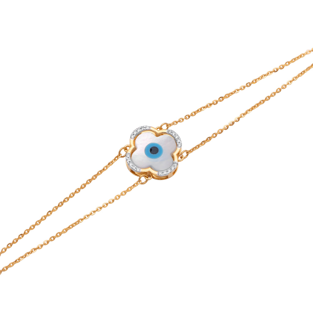 Azure Blossom Diamond Bracelet – front studio view