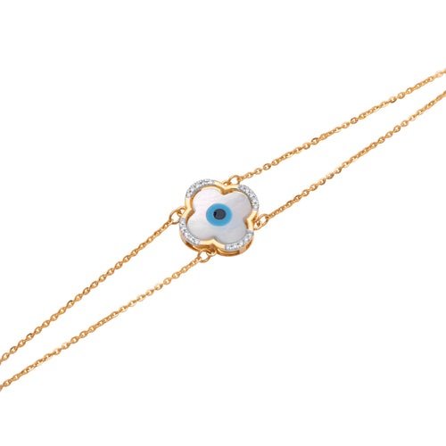 Azure Blossom Diamond Bracelet – front studio view
