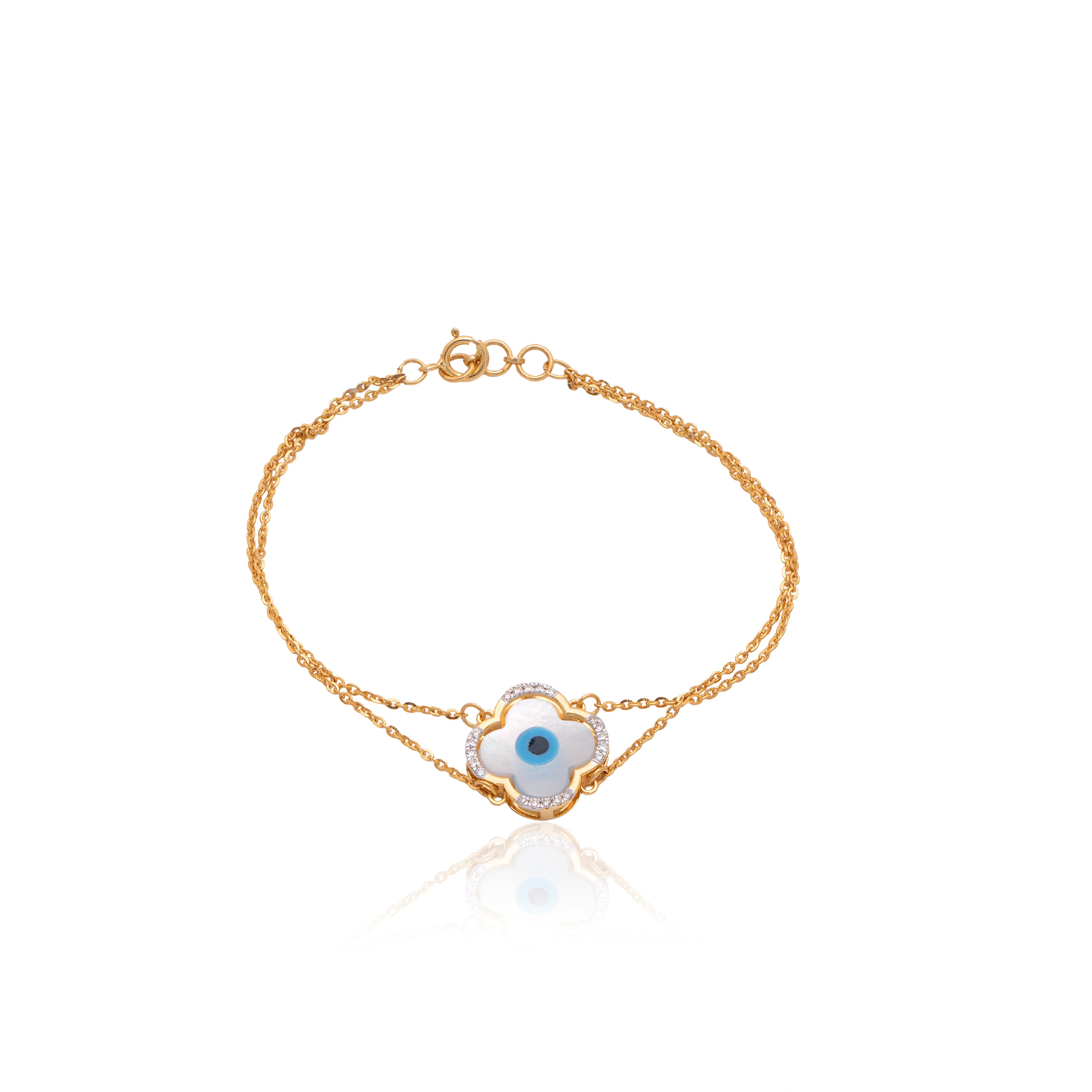Azure Blossom Diamond Bracelet – alternate studio view