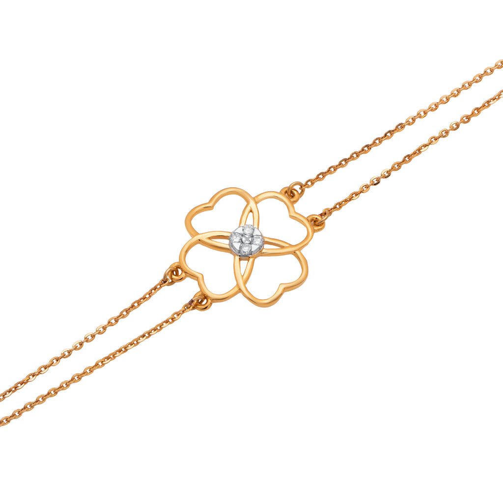Garden Link Diamond Bracelet – front studio view