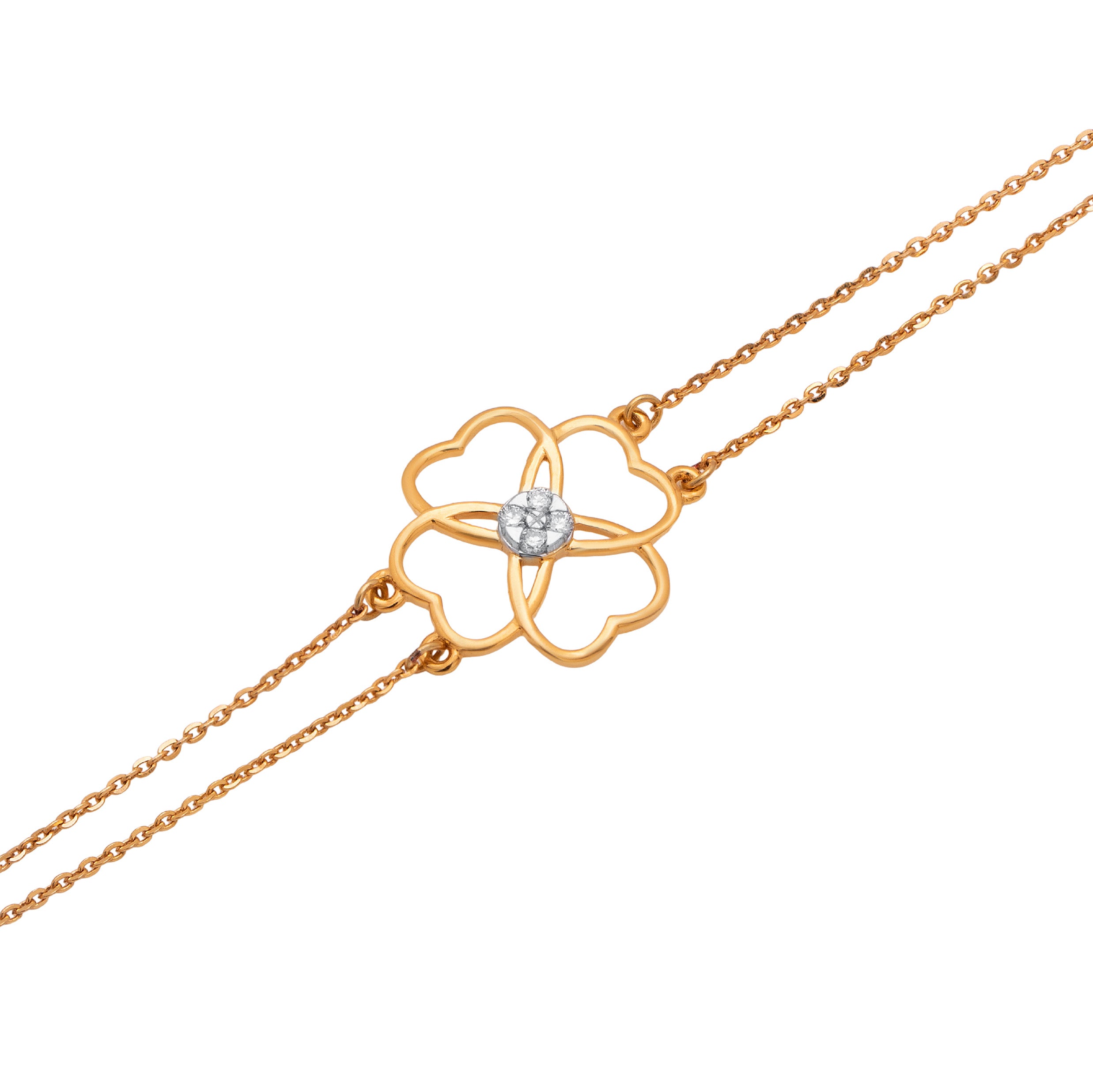 Garden Link Diamond Bracelet – front studio view
