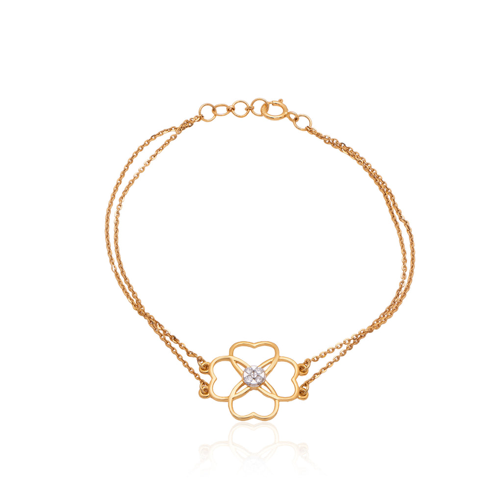 Garden Link Diamond Bracelet – alternate studio view