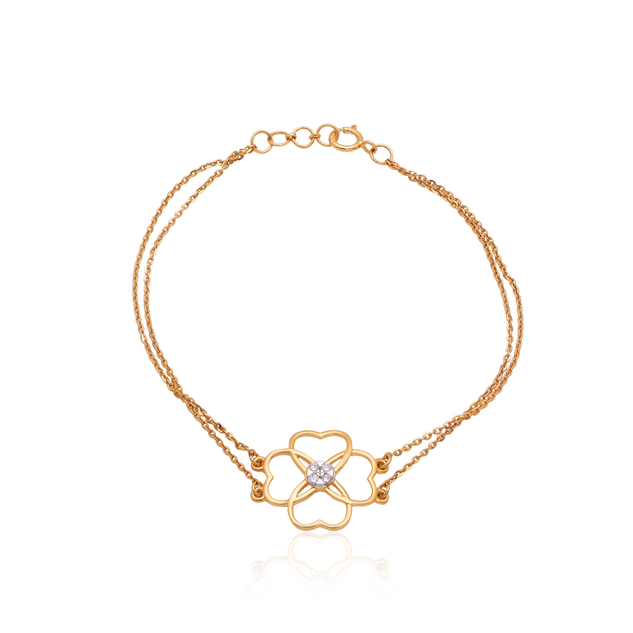 Garden Link Diamond Bracelet – alternate studio view