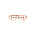 Twin Bow Diamond Ring – front studio view