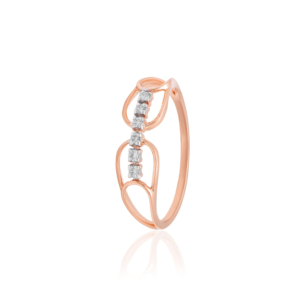 Twin Bow Diamond Ring – alternate studio view