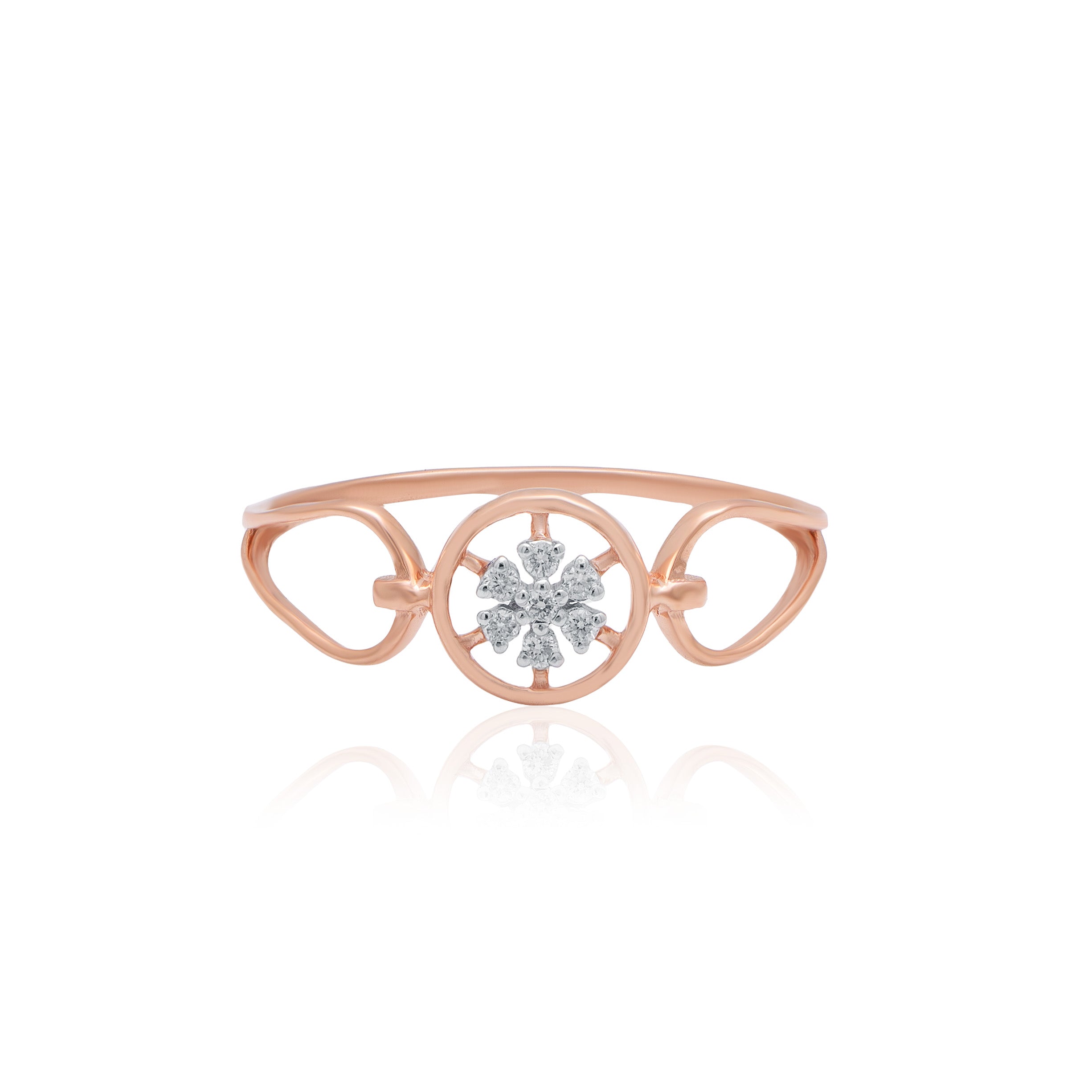 Celestial Swirl Diamond Ring – alternate studio view