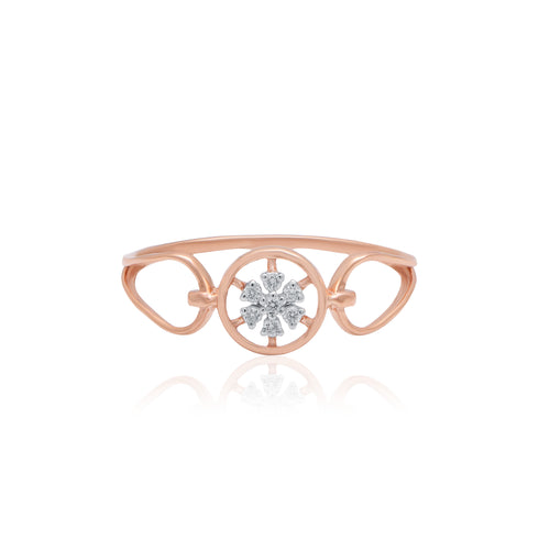 Celestial Swirl Diamond Ring – alternate studio view