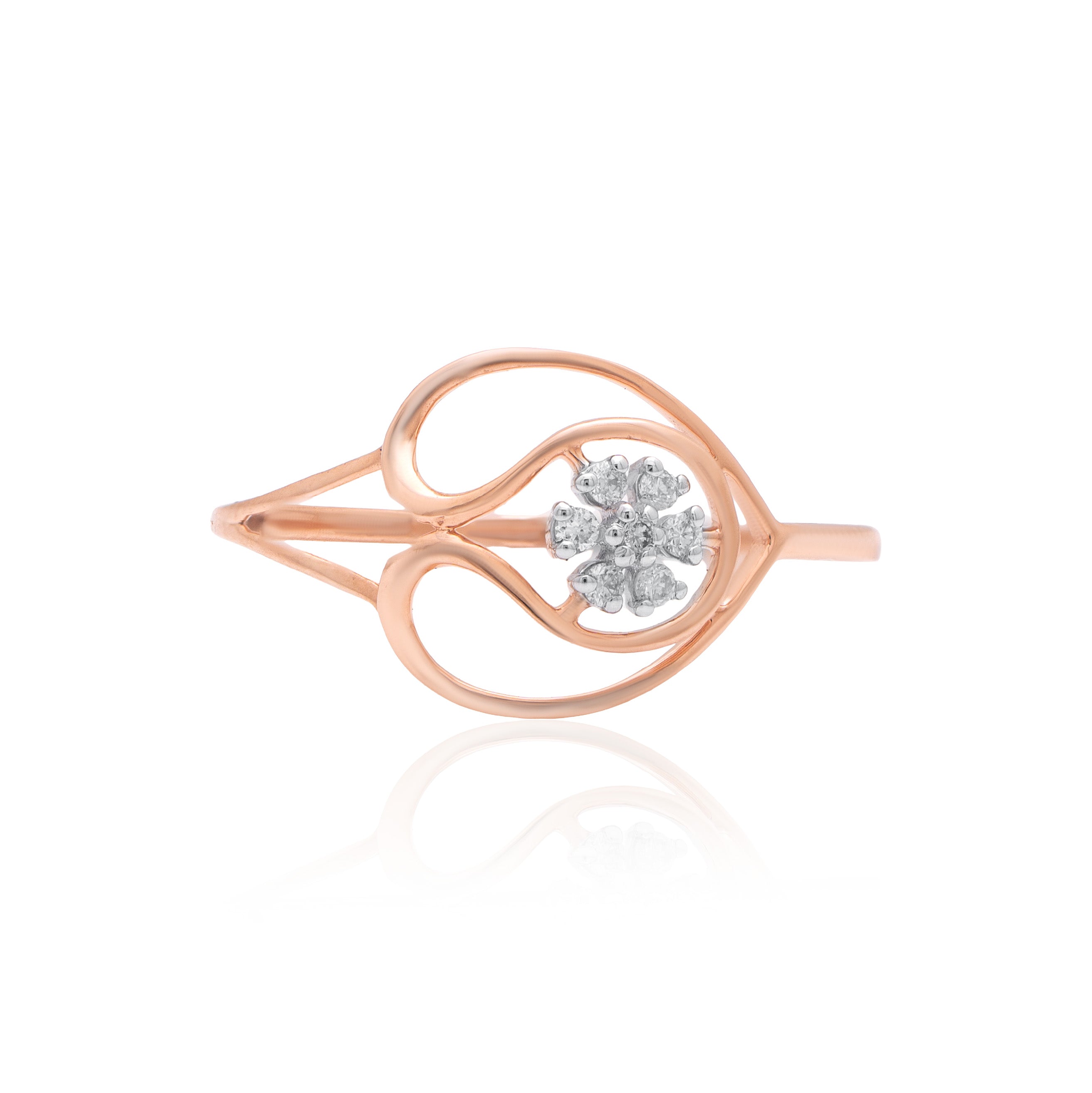 Heartlight Orbit Diamond Ring – alternate studio view