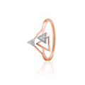 Triangular Aura Diamond Ring – front studio view