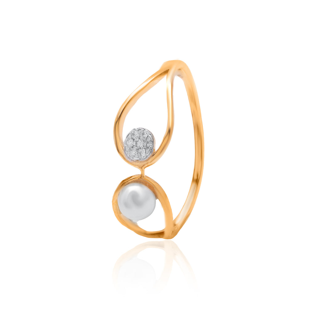 Serene Twin Circle Diamond Ring – front studio view