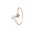 Lunar Orb Diamond Ring – front studio view
