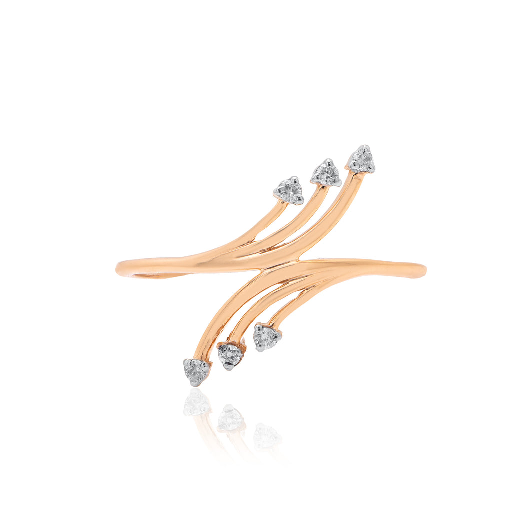 Starlit Ladder Diamond Ring – alternate studio view