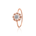 Radiant Bloom Diamond Ring – front studio view