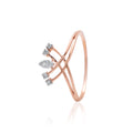 Stellar Cross Diamond Ring – front studio view
