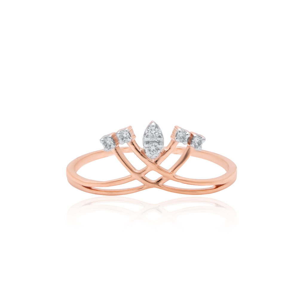 Stellar Cross Diamond Ring – alternate studio view