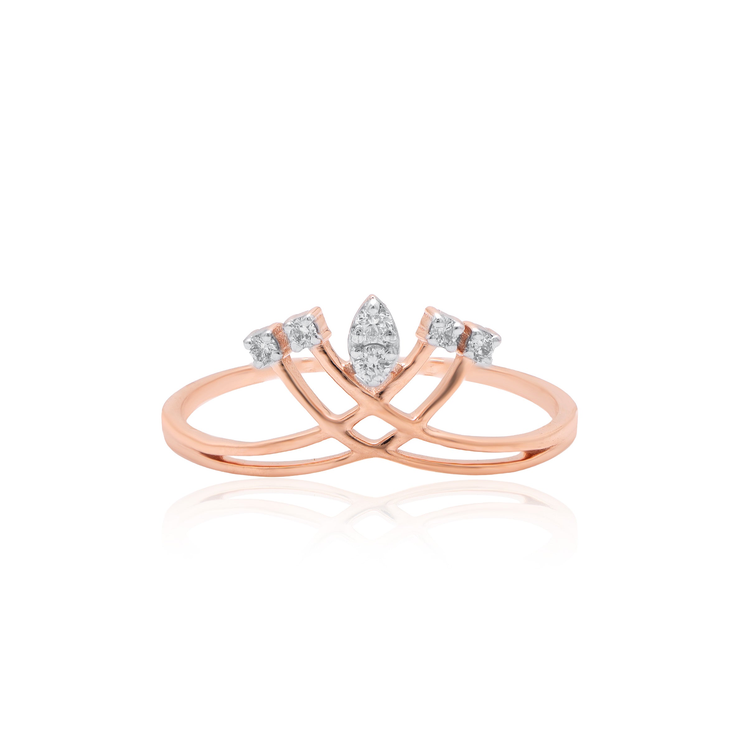 Stellar Cross Diamond Ring – alternate studio view