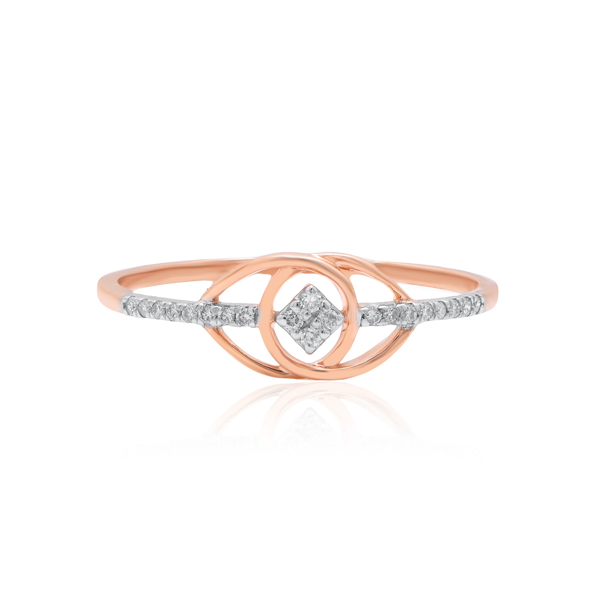 Celestial Eye Diamond Ring – alternate studio view