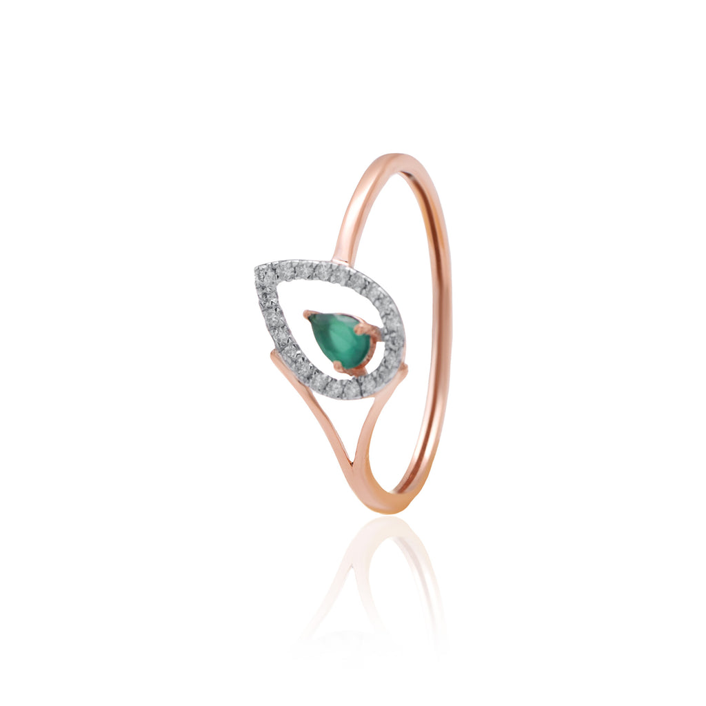 Verdant Prism Diamond Ring – front studio view