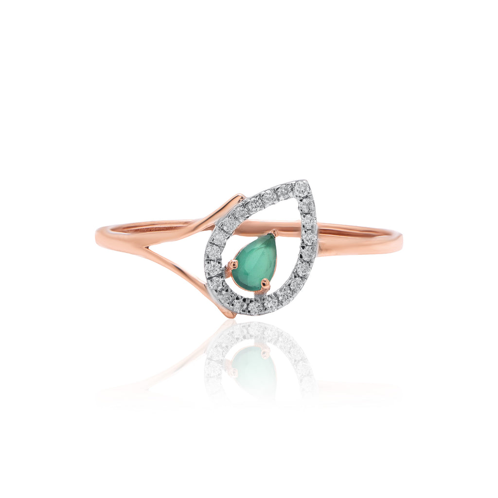 Verdant Prism Diamond Ring – alternate studio view