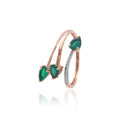 Leaf Trail Diamond Ring – front studio view