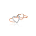 Eternal Hearts Diamond Ring – front studio view
