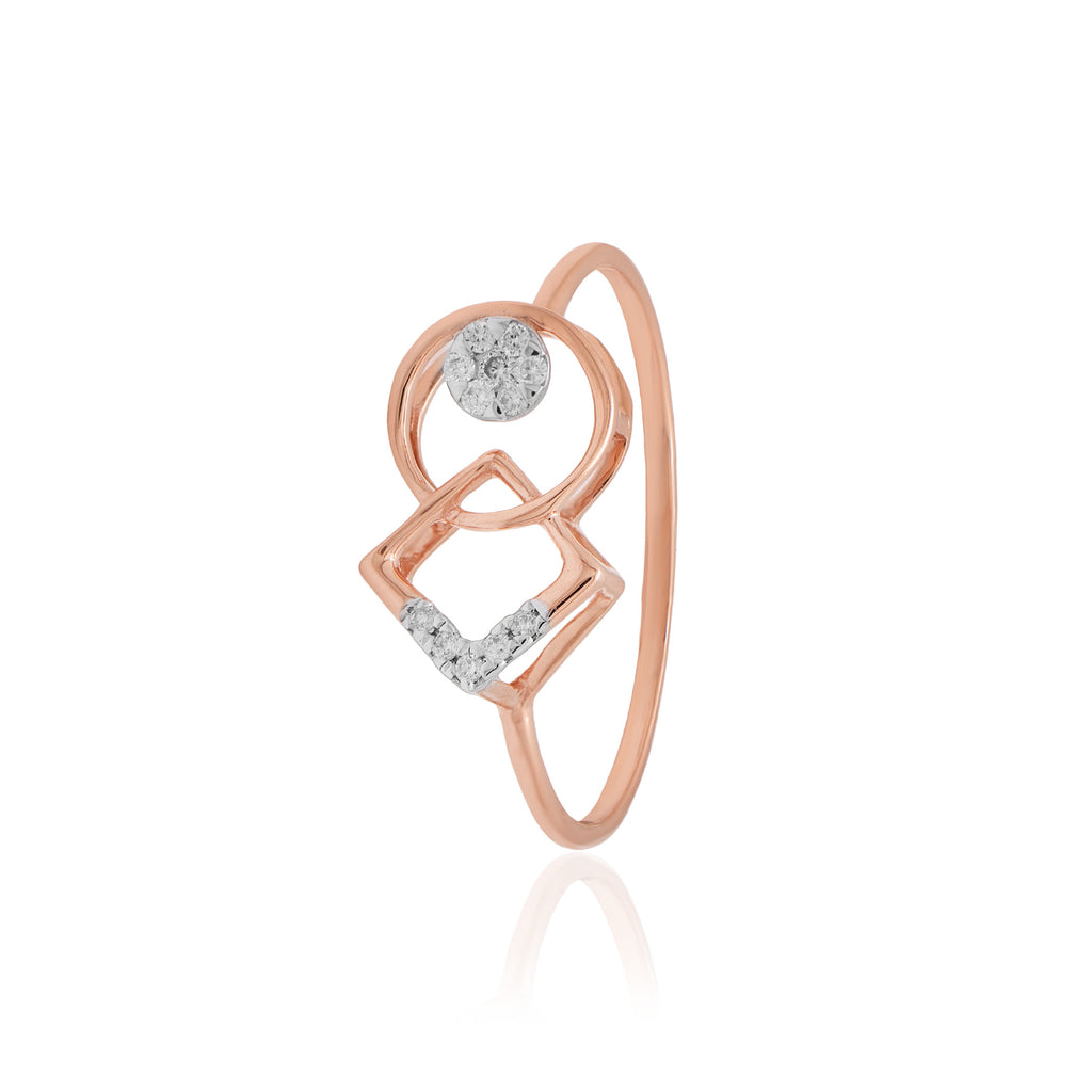 Heartline Triangle Diamond Ring – alternate studio view