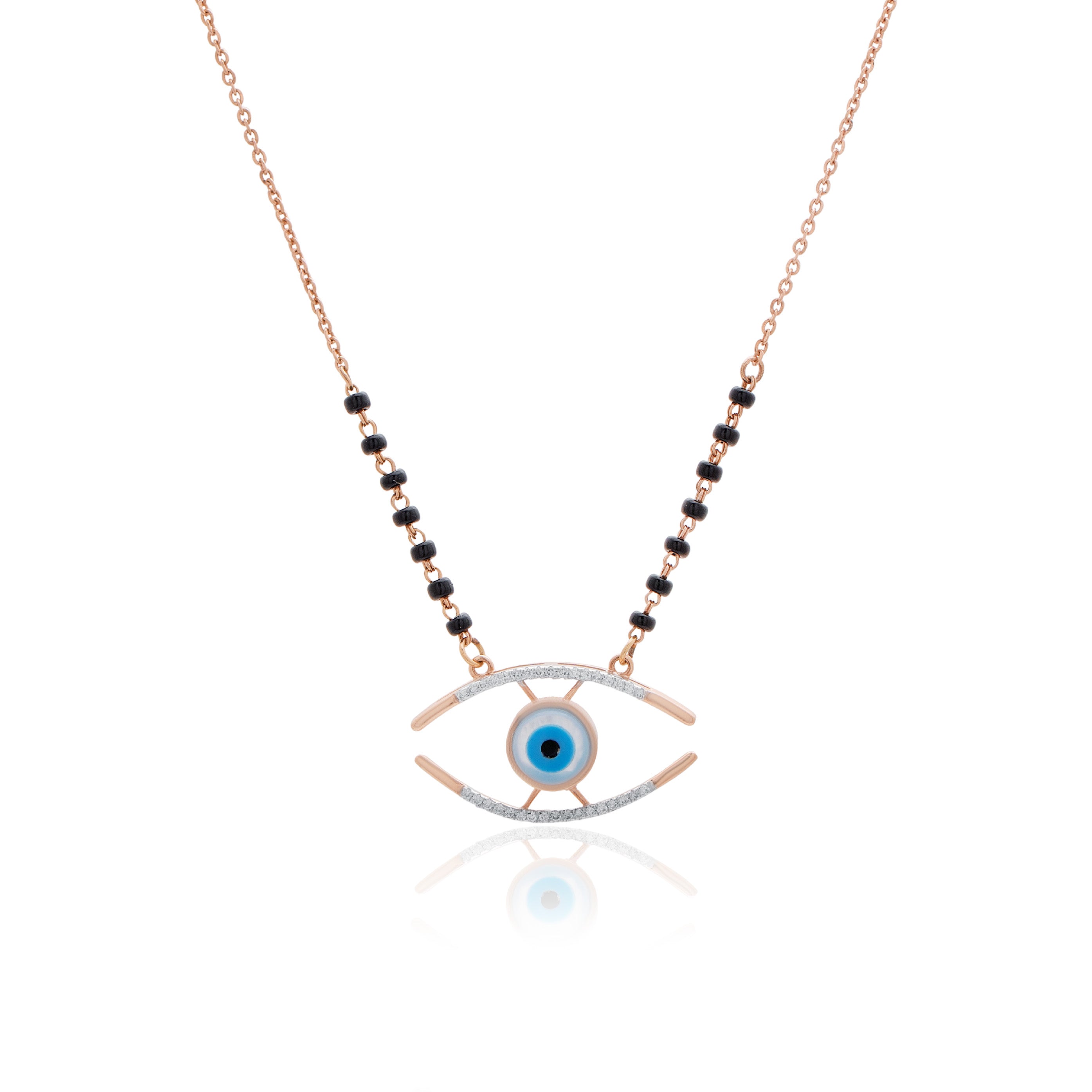 Protective Eye Diamond Mangalsutra – front studio view