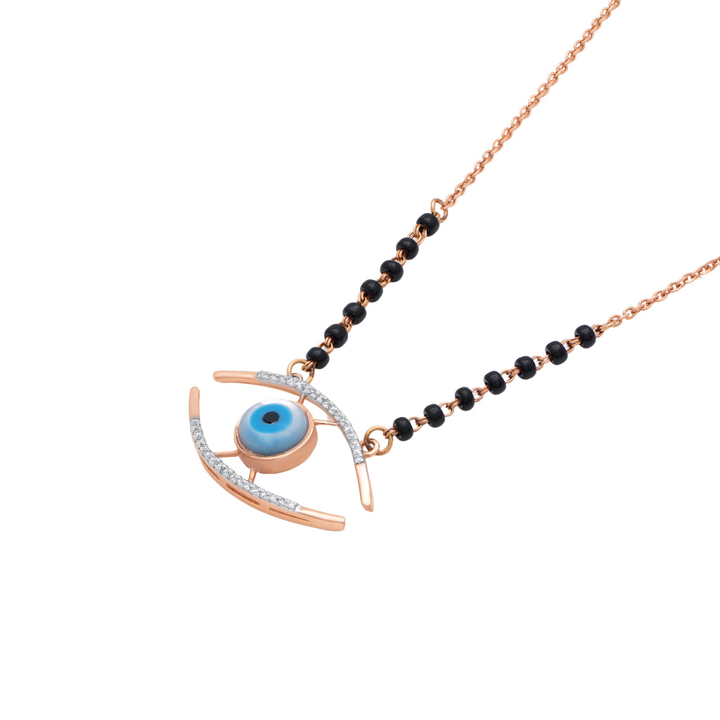 Protective Eye Diamond Mangalsutra – alternate studio view