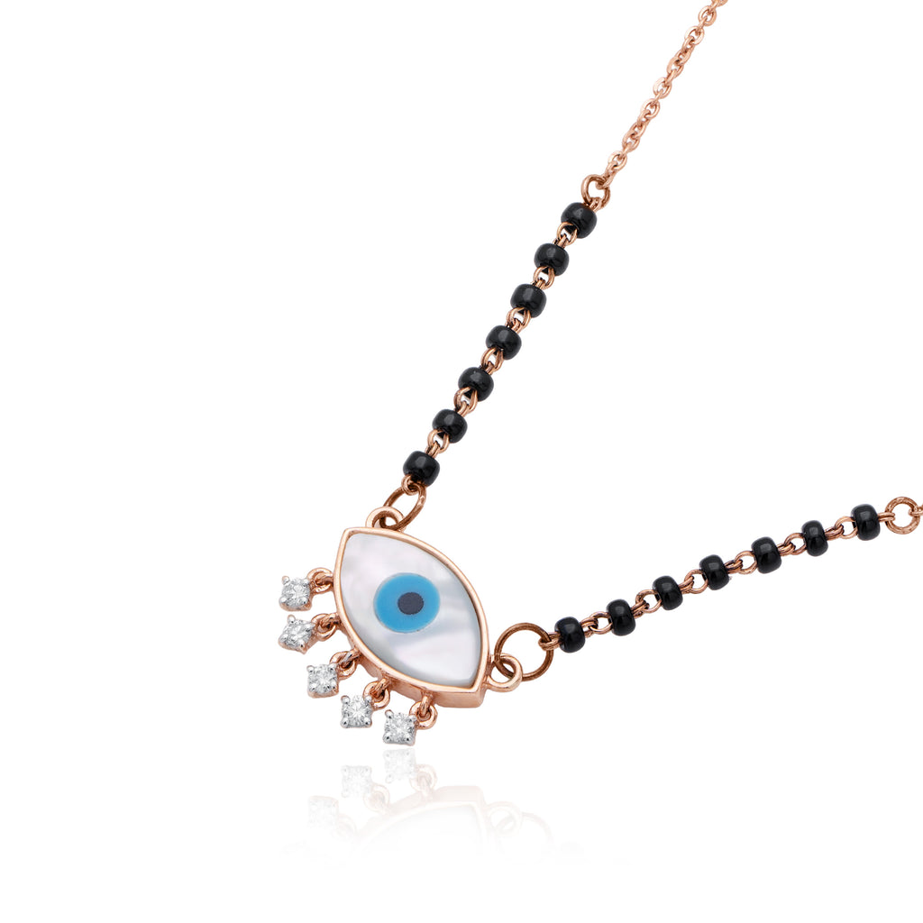 Sacred Eye Diamond Mangalsutra – front studio view