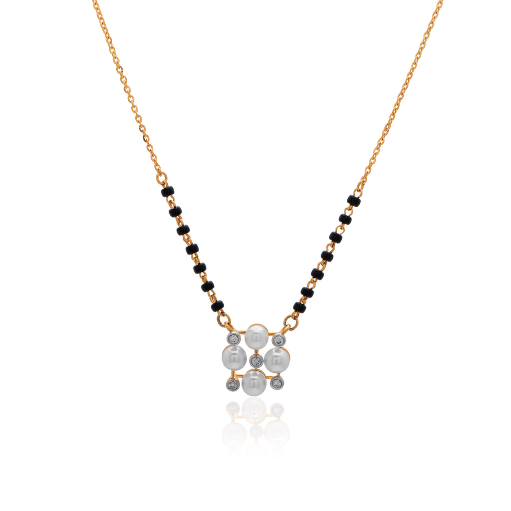 Blossom Cluster Diamond Mangalsutra – alternate studio view