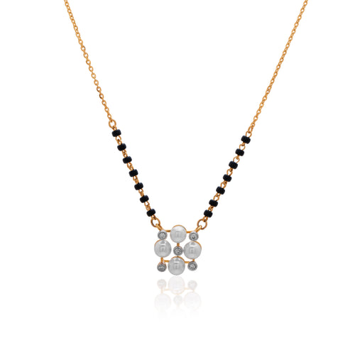 Blossom Cluster Diamond Mangalsutra – alternate studio view