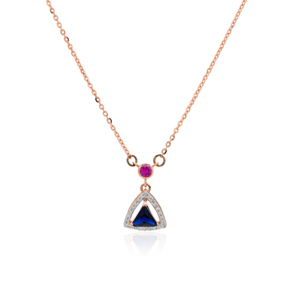 Midnight Triangle Diamond Mangalsutra – alternate studio view