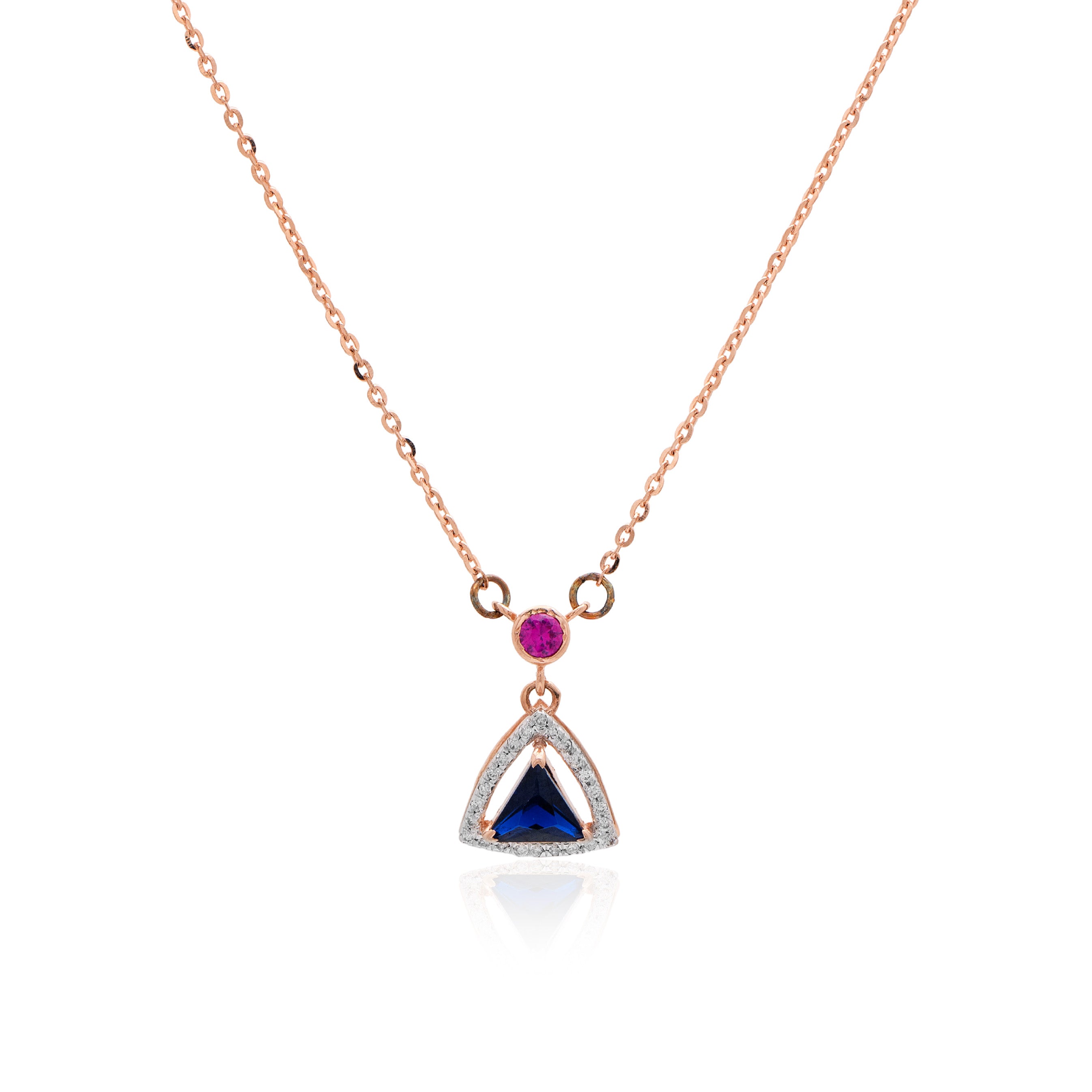 Midnight Triangle Diamond Mangalsutra – alternate studio view