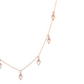 Triangle Cascade Diamond Necklace – front studio view